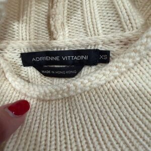 Adrienne Vittadini Ivory Cowl Neck Sweater